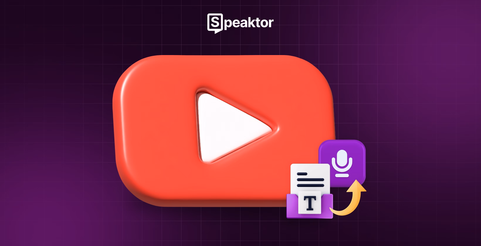 Buton de redare YouTube cu pictograme text to speech folosind Speaktor.
