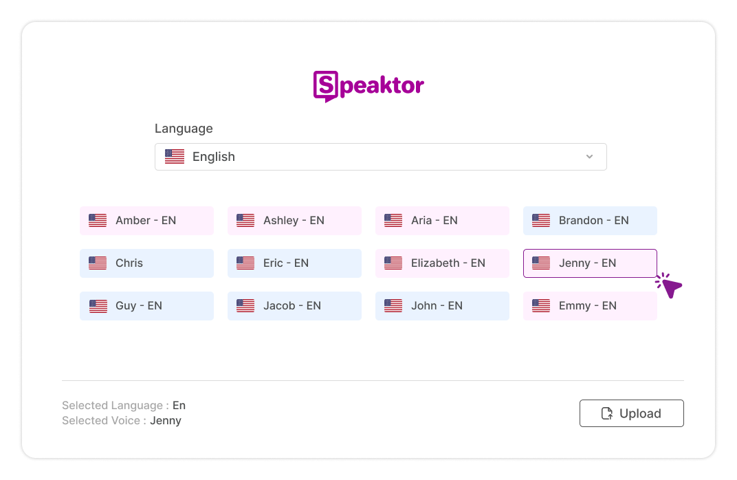 Speaktor User Interface