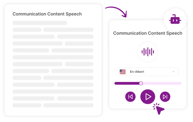 Genere audio a partir de cualquier texto, mostrando capacidades de texto a voz.