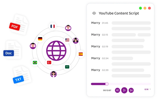 Une illustration ou un graphique mettant en valeur la portée mondiale de l’audio généré par AI.