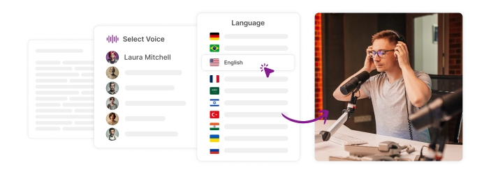 Il podcasting multilingue supporta il pubblico globale con voci fuori campo accurate e diversificate.