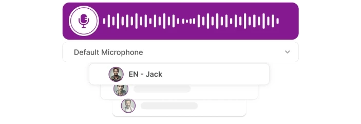 Profile with sound waves and Natural Realistic Voices, suggesting lifelike speech synthesis.