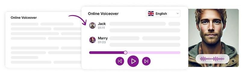 Image depicting Speaktor online voice over, highlighting cloud-based AI-generated speech services.