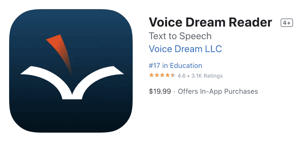 Cititorul de vise Voice Dream Reader