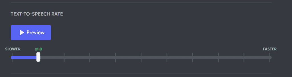 Text-to-speech rate setting on discord